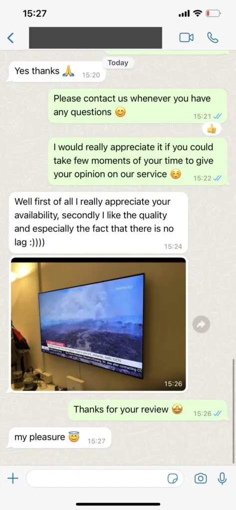 Messaging support screenshot example 2