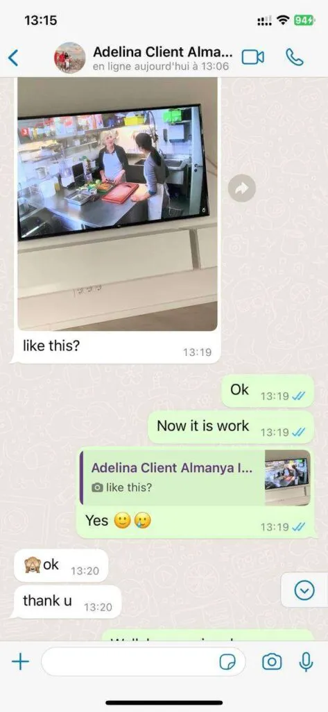 Messaging support screenshot example 4